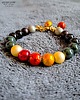 bransoletki - inne Bajecznie kolorowa bransoletka Boho ze szklanych pereł prezent  handmade