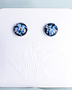 kolczyki z żywicy Kolczyki sztyfty z niezapominajkami