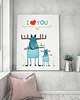 plakaty Plakat. Relacje - i love you, łosie