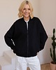 bluza bez kaptura damska Bomberka Sporty Chic Czarna