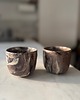 kubki i filiżanki Zestaw 2 Ceramicznych Czarek Marble Effect 200 ml