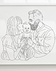 grafiki i ilustracje Linearny portret rodzinny