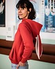 bluza z kapturem damska Kangurka Damska Malinowy KRÓLIK z Uszami