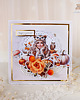 kartki scrapbooking Kobieca kartka urodzinowa, prezent, 18 urodziny "Autumn 1" GOTOWA