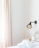kinkiety Czarny kinkiet druciany do sypialni DUCOS LOFT