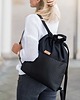 plecaki Plecak worek Ekoskóra czarny taśmy