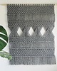 makramy Makrama modern brazowa + kwietnik