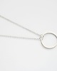naszyjniki - inne Rhodium Plated Circle Necklace