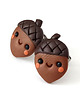 kolczyki z masy plastycznej Kawaii kolczyki żołędzie na sztyftach 