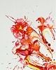 obrazy Pomarańczowe Kwiaty 50x60 cm obraz abstrakcyjny ręcznie malowany