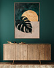 plakaty Liście monstery - Plakat, druk - Chiński Orient, Harmonia Zen, Wabi Sabi #126