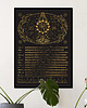 plakaty Kalendarz Faz Księżyca 2026 - Plakat Black format 40x50cm