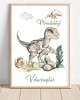 obrazy i plakaty do pokoju dziecięcego Dinozaur Velociraptor - Plakat do Pokoju Dziecka