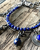 bransoletki z kamieni naturalnych Oksydowana bransoletka z lapis lazuli w stylu boho