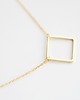 złote naszyjniki 16k Gold Plated Square Necklace
