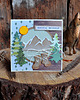kartki scrapbooking Kartka z górami