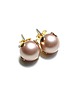 kolczyki z kamieniami Dots - Pearls beige /alloys collection/ - sztyfty