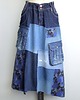 spódnice maxi Patchworkowa spódnica jeans r.48