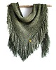 szale damskie Delikatna chusta handmade COSY oliwkowa