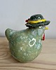 figurki i rzeźby Kurka ceramiczna w kapeluszu
