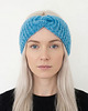 czapki damskie Opaska moherowa niebieska