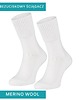 skarpetki damskie Bezuciskowe skarpety z MERINO WOOL białe