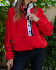 bluza bez kaptura damska Bluza damska oversize MENTOS czerwony