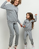 komplety damskie Komplet spodni dresowych w typie jogger, model 38, jasnoszary