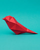 figurki i rzeźby PTAK, papierowy model do sklejenia, red.