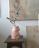 wazony Wazon  rzeźba Fluxo różowy duży ceramika wys 20 cm