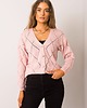 kardigany damskie Różowy sweter rozpinany Elisabete