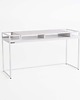 biurka Designerskie biurko toaletka GLAMM 140 cm - białe