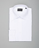 koszule męskie Jednolita koszula męska 00359 dł rękaw biały slim