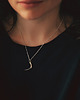 wisiory PEARL empty / glossy silver necklace