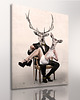 obrazy OBRAZ NA PŁÓTNIE -  60x80cm marriage deer