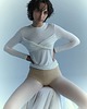 bluzki z długim rękawem damskie Jedwabisty longsleeve Catch me modal ecru