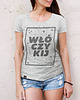 t-shirt damskie Koszulka damska WŁÓCZYKIJ jasnoszara