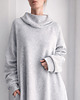 sukienki mini damskie Sukienka oversize z kapturem i kieszeniami szara dresowa