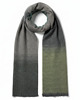 tuby i kominy Szalik Męski szal 100% Wełniany JEDWAB zielony CIENIOWANY SZARY