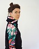 bluza z kapturem damska Bluza z golfem - Tropikalne Kwiaty