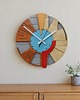 zegary Drewniany Zegar Ścienny  DużyGeometryczny  /48cm  - Cichy Mechanizm