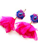 kolczyki soutache Sutaszowe kolczyki AMARANT z kwiatami