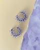 kolczyki szklane Kolczyki z koralików Lawendowe iskry