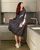 sukienki midi damskie LNIANA SUKIENKA OVERSIZE / 100% LEN
