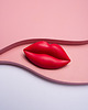 broszki Broszka Usta czerwona
