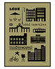 grafiki i ilustracje ŁÓDŹ RETRO / oliwka / sitodruk 