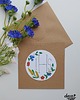 kartki scrapbooking Kartka na pierwszą komunię, wzory kociewskie, 15x15 cm.