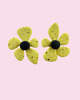 kolczyki z masy plastycznej Kolczyki RETRO FLOWER żółte