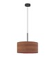 lampy wiszące Czarna lampa wisząca do salonu z fornirowym abażurem 30 cm SINTRA ECO