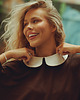 bluza bez kaptura damska Bluza z kołnierzykiem DATE NIGHT Espresso